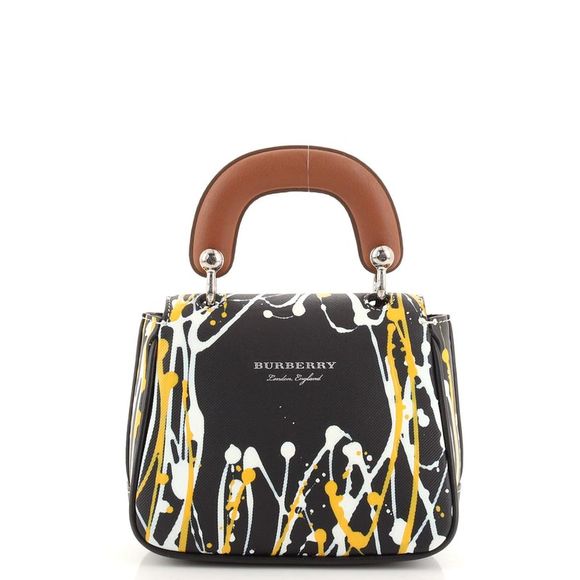 Burberry DK88 Top Handle Bag Printed Leather Mini Black, Multicolor - Picture 4 of 7